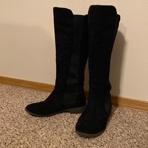 New Directions Black Riding Boots, 8.5